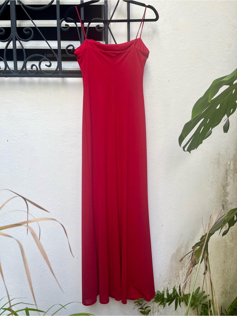 Vintage Iconic 90’s Red Column Dress | Laundry by Shelli Segal | size 6 - Picture 6 of 11